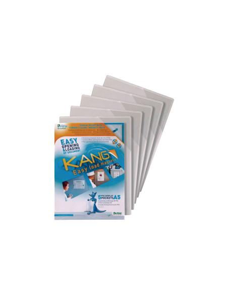 PACK 5 FUNDAS ADHESIVAS TARIFOLD KANG EASY LOAD A5