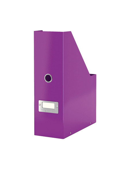 REVISTERO CARTON LEITZ CLICK&STORE forrado A4 100mm PLEGABLE VIOLETA