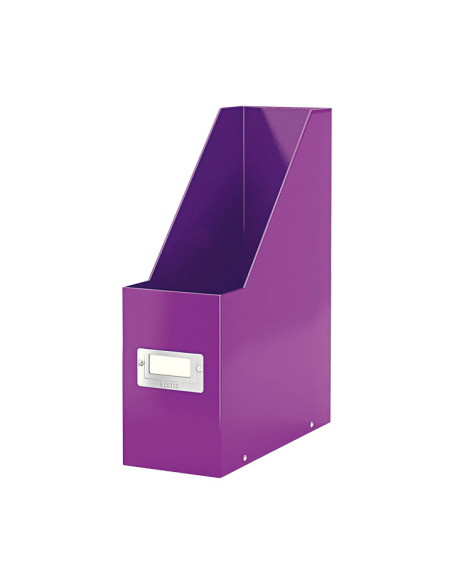 REVISTERO CARTON LEITZ CLICK&STORE forrado A4 100mm PLEGABLE VIOLETA