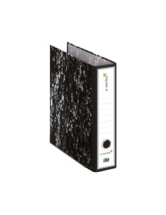 ARCHIVADOR NEGRO JASPEADO A-SERIES F CON RADO