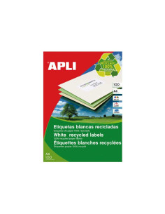 CAJA 100h ETIQUETAS APLI RECICLADAS 105X37mm