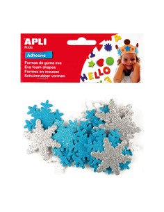 BOLSA GOMA EVA ADHESIVA APLI COPOS DE NIEVE