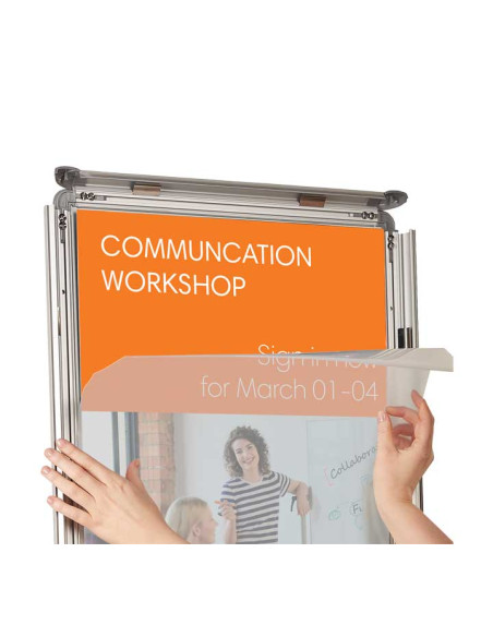 VITRINA PORTAPOSTER NOBO CLIPDOWN 139x976cm