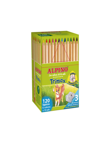 CAJA 120 LÁPICES ALPINO TRIMAX