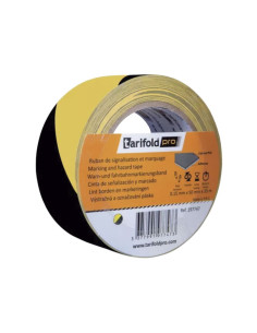 ROLLO CINTA TARIFOLD MARCAJE DE SUELO RAYAS AMARILLONEGRO
