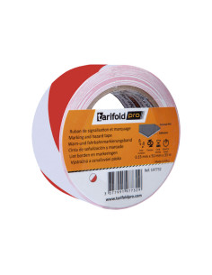 ROLLO CINTA TARIFOLD MARCAJE DE SUELO RAYAS ROJOBLANCO