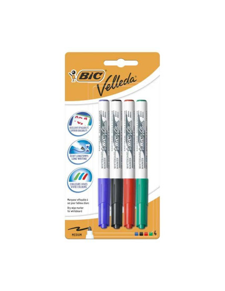 BLÍSTER 4 ROTULADORES BIC VELLEDA 1741
