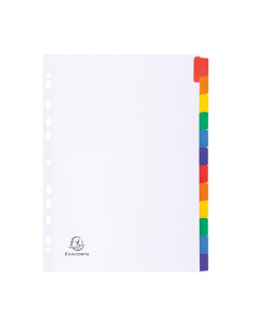 SEPARADORES EXACOMPTA PESTAÑA COLOR 12 POSICIONES 2