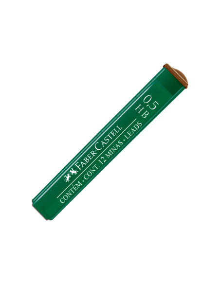 ESTUCHE 12 MINAS FABER CASTELL POLYMER 05mm HB