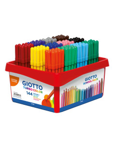 SCHOOLPACK 144 ROTULADORES GIOTTO TURBO COLOR SURTIDO