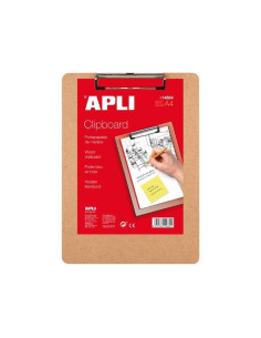 CLIPBOARD APLI  A4 BASE MADERA