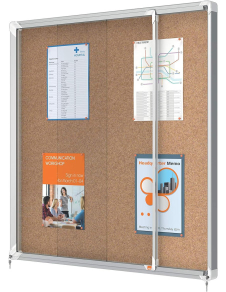 VITRINA NOBO DE CORCHO 925x97 PUERTAS CORREDERAS