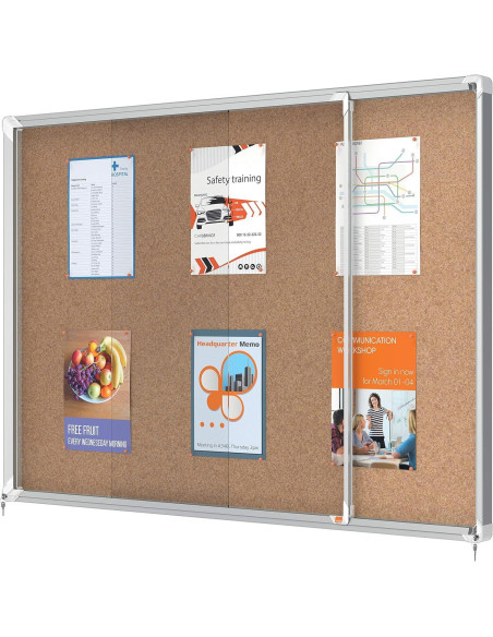 VITRINA NOBO DE CORCHO 1355x97cm PUERTAS CORREDERAS