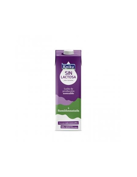 CAJA 6 BRICKS LECHE KAIKU SIN LACTOSA SEMIDESNATADA 1L