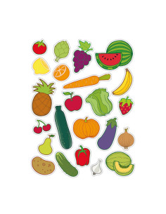 BLÍSTER 12h GOMETS APLI TEMÁTICOS FRUTAS Y VERDURAS