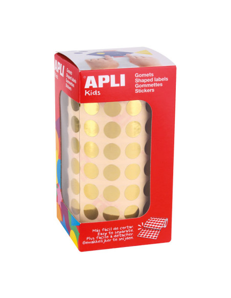 GOMETS APLI METALIZADOS ROLLO 59h CIRCULO Ø 105 mm ORO 5192 uds 11626