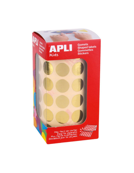 GOMETS APLI METALIZADOS ROLLO 59h CIRCULO Ø 15 mm ORO 2832 uds 11629