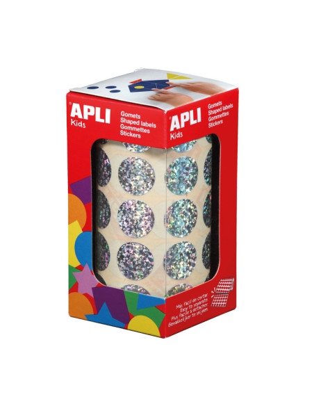 ROLLO GOMETS APLI CIRCULOS 20mm METALIZADOS