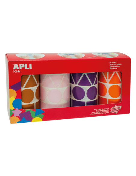 PACK 4 ROLLOS GOMETS XL APLI FIGURAS GEOMÉTRICAS 2 PACK 4 ROLLOS GOMETS XL APLI FIGURAS GEOMÉTRICAS 2