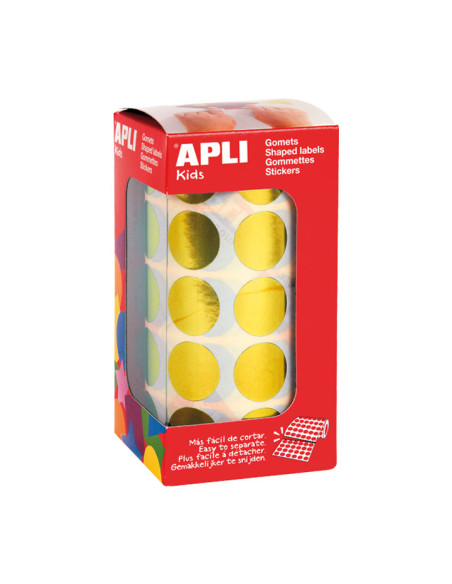 ROLLO GOMETS APLI CIRCULOS 20mm METALIZADOS