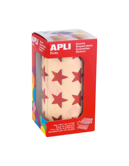 GOMETS APLI METALIZADOS ROLLO 59h ESTRELLA GRANDE ROJO 1416 uds 12053