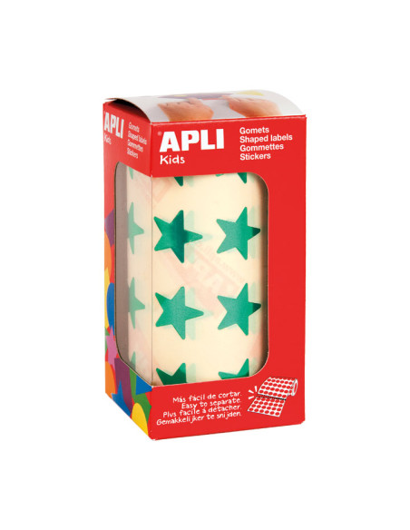 GOMETS APLI METALIZADOS ROLLO 59h ESTRELLA GRANDE VERDE 1416 uds 12054