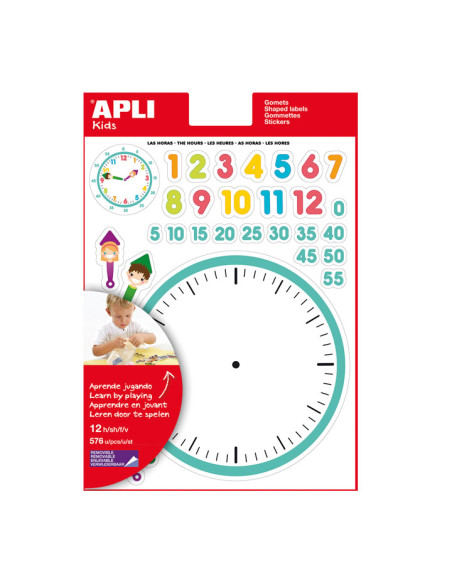 GOMETS APLI EDUCATIVOS BOLSA 12h REMOVIBLES LAS HORAS 360 uds 12790