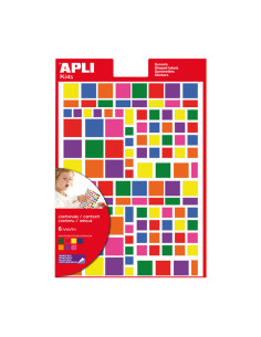 BLÍSTER 6h GOMETS APLI KIDS MULTICOLOR CUADRADOS