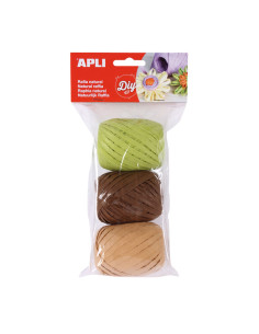BOLSA 3 OVILLOS APLI RAFIA NATURAL NATURE