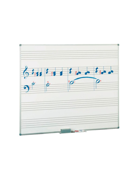 PIZARRA BLANCA FAIBO CON PENTAGRAMAS 122x244 cm