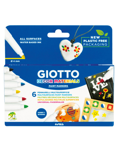 ESTUCHE 6 ROTULADORES GIOTTO DECOR MATERIALS