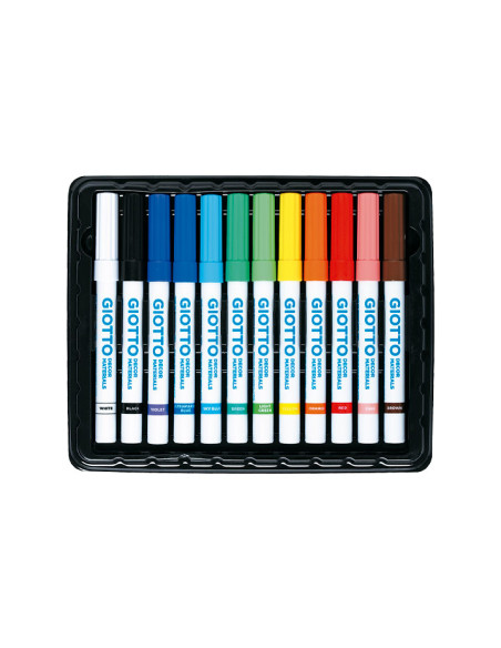 ESTUCHE 12 ROTULADORES GIOTTO DECOR MATERIALS