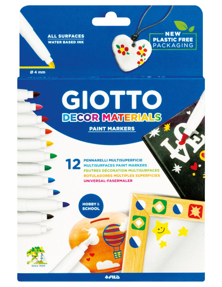 ESTUCHE 12 ROTULADORES GIOTTO DECOR MATERIALS