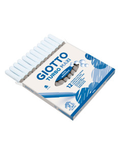 GIOTTO ROTULADORES TURBO MAXI GRIS ESTUCHE 12 UD