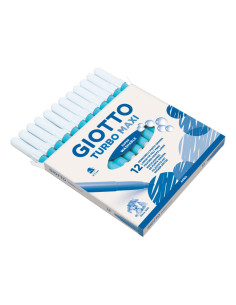 GIOTTO ROTULADORES TURBO MAXI AZUL CIELO ESTUCHE 12 UD