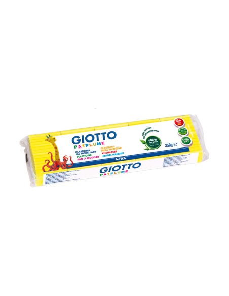 PLASTILINA PATPLUME 350GR CAJA 12 PASTILLAS AMARILLO