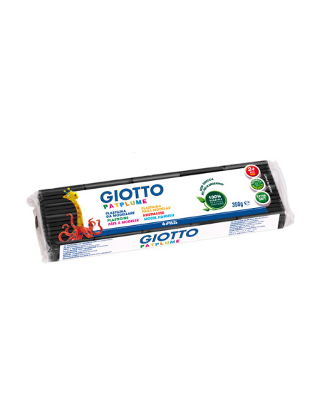 PLASTILINA PATPLUME 350GR CAJA 12 PASTILLAS NEGRO