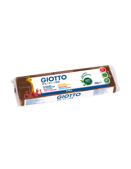 PLASTILINA PATPLUME 350GR CAJA 12 PASTILLAS MARRON