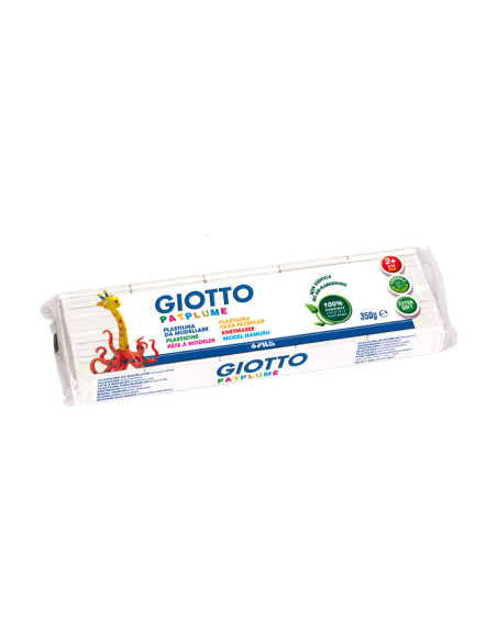 PLASTILINA PATPLUME 350GR CAJA 12 PASTILLAS BLANCO