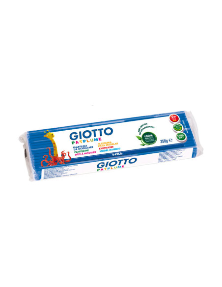PLASTILINA PATPLUME 350GR CAJA 12 PASTILLAS AZUL CLARO