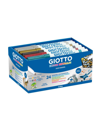 SCHOOLPACK 24 ROTULADORES GIOTTO DECOR METAL
