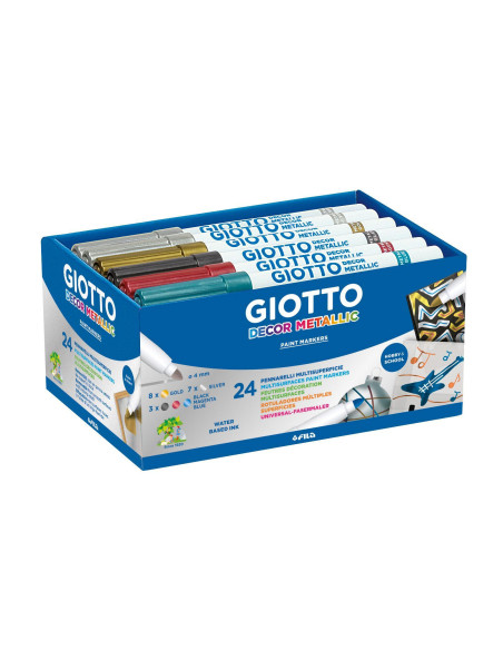 SCHOOLPACK 24 ROTULADORES GIOTTO DECOR METAL