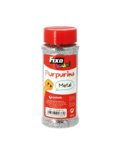 FIXO PURPURINA KIDS BOTE 100GR METAL PLATA