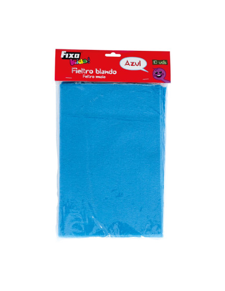 FIELTRO FIXO KIDS 170g 20x30 AZUL BOLSA DE 10