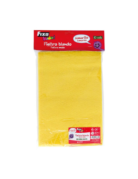 FIELTRO FIXO KIDS 170g 20x30 AMARILLO BOLSA DE 10