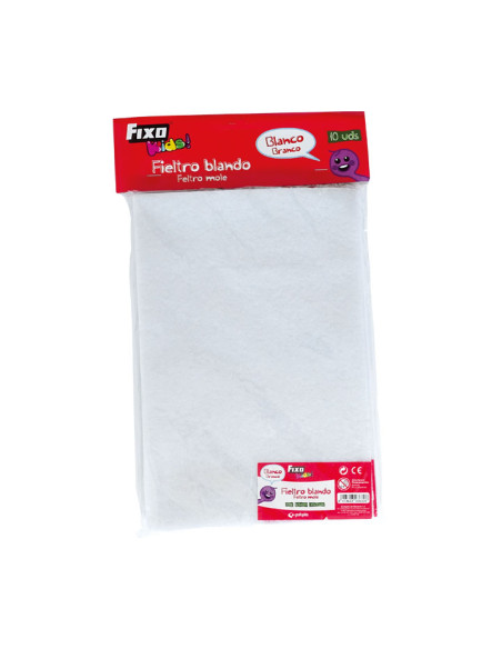 FIELTRO FIXO KIDS 170g 20x30 BLANCO BOLSA DE 10