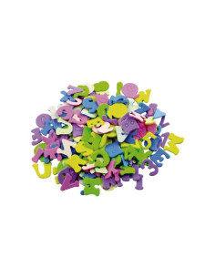 BOLSA 170 FIGURAS GOMA EVA FIXO KIDS ADHESIVAS LETRAS Y NÚMEROS