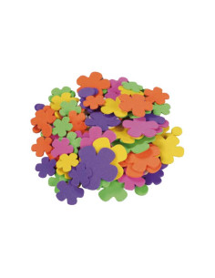 BOLSA 200 FIGURAS GOMA EVA FIXO KIDS ADHESIVAS FLORES