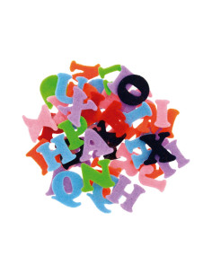BOLSA 100 FIGURAS DE FIELTRO FIXO KIDS LETRAS