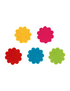 BOLSA 30 FIGURAS DE FIELTRO FIXO KIDS FLORES